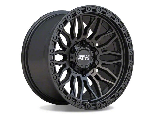 ATW Off-Road Wheels Nile All Satin Black 6-Lug Wheel; 17x9; -12mm Offset (07-13 Sierra 1500)