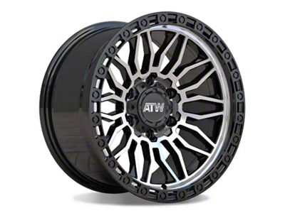 ATW Off-Road Wheels Nile Gloss Black with Machined Face 6-Lug Wheel; 20x10; -18mm Offset (07-13 Sierra 1500)