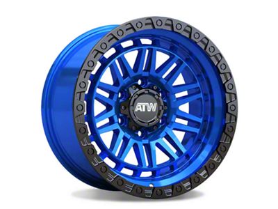 ATW Off-Road Wheels Yukon Candy Blue with Gloss Black Lip 6-Lug Wheel; 17x9; 0mm Offset (07-13 Silverado 1500)