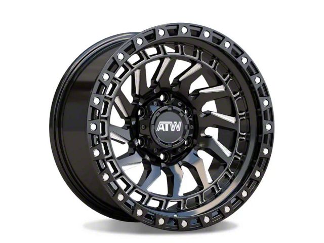 ATW Off-Road Wheels Culebra Gloss Black with Milled Spokes 6-Lug Wheel; 17x9; -12mm Offset (07-14 Yukon)