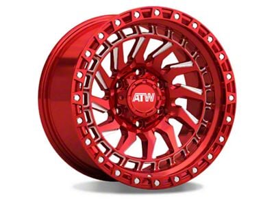 ATW Off-Road Wheels Culebra Candy Red with Milled Spokes 6-Lug Wheel; 17x9; 0mm Offset (14-18 Sierra 1500)