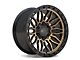 ATW Off-Road Wheels Nile Satin Black with Machined Bronze Face 6-Lug Wheel; 17x9; 0mm Offset (14-18 Silverado 1500)
