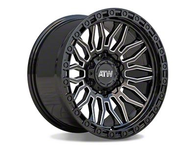 ATW Off-Road Wheels Nile Gloss Black with Milled Spokes 6-Lug Wheel; 17x9; 0mm Offset (15-22 Colorado)