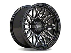 ATW Off-Road Wheels Nile Gloss Black with Milled Spokes 6-Lug Wheel; 20x10; -18mm Offset (15-22 Colorado)