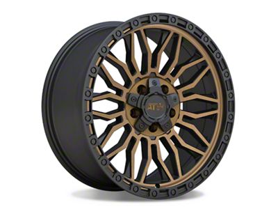 ATW Off-Road Wheels Nile Satin Black with Machined Bronze Face 5-Lug Wheel; 20x10; -18mm Offset (05-11 Dakota)