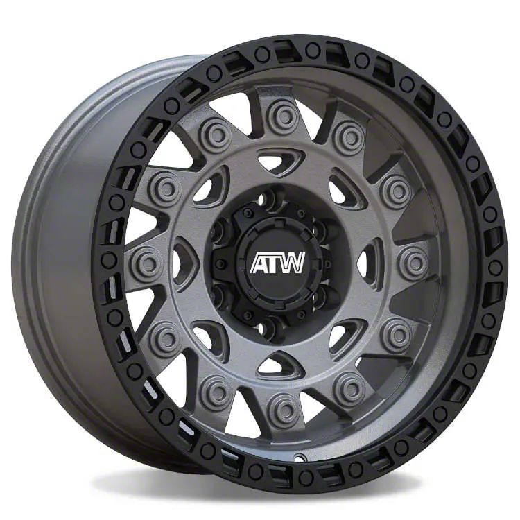 ATW Off-Road Wheels Congo Sand Gunmetal with Black Lip 6-Lug Wheel; 20×10; -18mm Offset (21-24 F-150)