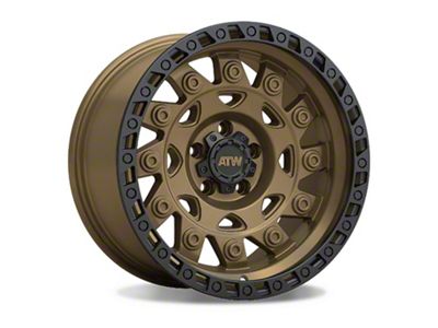 ATW Off-Road Wheels Congo Satin Sand Bronze with Black Lip 5-Lug Wheel; 20x10; -18mm Offset (09-18 RAM 1500)