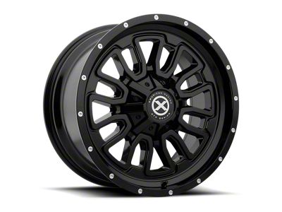 ATX Series AX203 Gloss Black 6-Lug Wheel; 17x8; 20mm Offset (07-13 Silverado 1500)