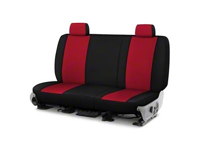 Genuine Neoprene Custom 2nd Row Bench Seat Covers; Red/Black (23-24 Canyon)