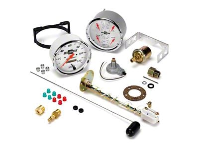 Auto Meter Quad and Speedometer Gauge Kit with with Chevrolet Heritage Bowtie Logo; Electrical (Universal; Some Adaptation May Be Required)