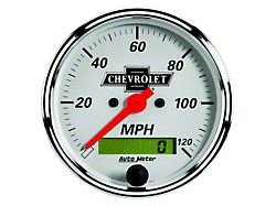 Auto Meter Chevy Vintage Series 3-1/8-Inch Programmable Speedometer; 0-120 MPH (Universal; Some Adaptation May Be Required)