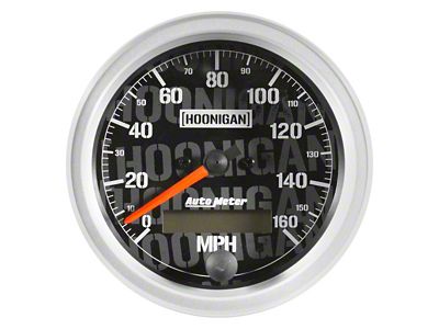 Auto Meter Speedometer Gauge with Hoonigan Logo; Electrical (Universal; Some Adaptation May Be Required)