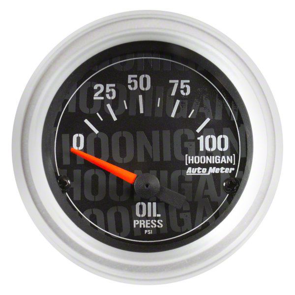 Auto Meter Oil Pressure Gauge with Hoonigan Logo; Electrical (Universal; Some Adaptation May Be Required)