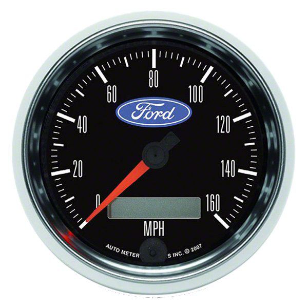 Auto Meter Speedometer Gauge with Ford Logo; Electrical (Universal; Some Adaptation May Be Required)