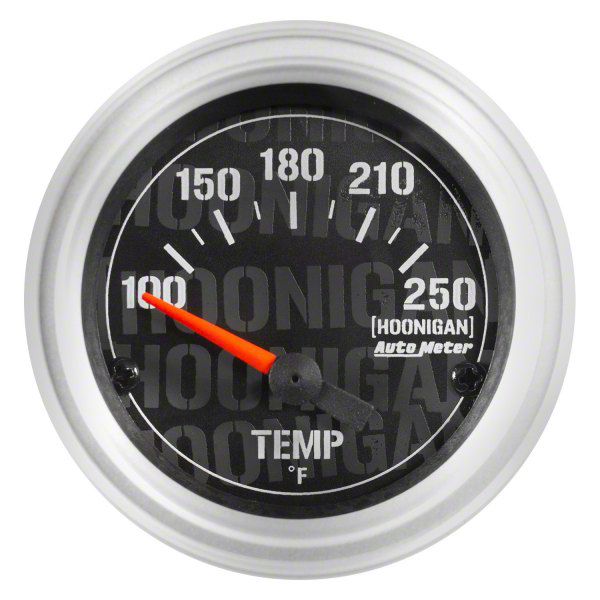 Auto Meter Water Temperature Gauge with Hoonigan Logo; Electrical (Universal; Some Adaptation May Be Required)