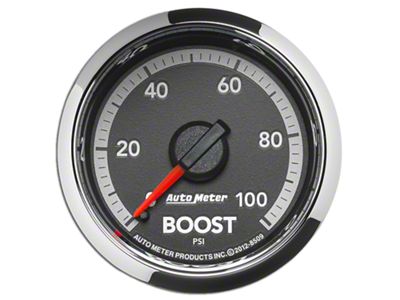 Auto Meter Gen 4 Dodge Factory Match Series 2-1/16-Inch Boost Gauge; 0-100 PSI; Mechanical (09-18 RAM 1500)