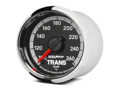 Auto Meter Gen 4 Dodge Factory Match Series 2-1/16-Inch Transmission Temperature Gauge; 100-260 Fahrenheit; Digital Stepper Motor (09-18 RAM 1500)