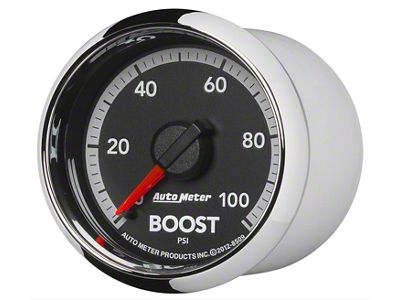 Auto Meter Gen 4 Dodge Factory Match Series 2-1/16-Inch Boost Gauge; 0-100 PSI; Mechanical (10-18 RAM 2500)