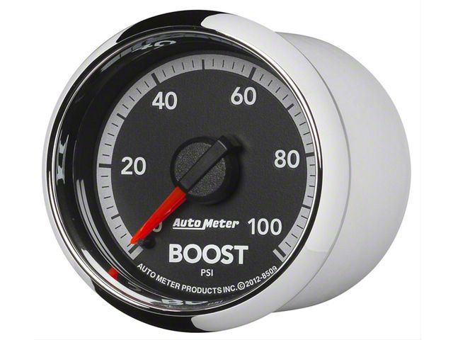 Auto Meter Factory Match Boost Gauge; 0-100PSI; Mechanical (10-18 RAM 2500)
