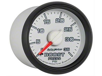 Auto Meter Gen 3 Dodge Factory Match Series 2-1/16-Inch Boost Gauge; 0-35 PSI; Mechanical (03-09 RAM 2500)