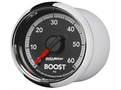 Auto Meter Factory Match Boost Gauge; 0-60 PSI; Mechanical (10-18 RAM 2500)