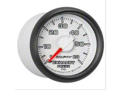 Auto Meter Gen 3 Dodge Factory Match Series 2-1/16-Inch Exhaust Pressure Gauge; 0-60 PSI (03-09 RAM 2500)