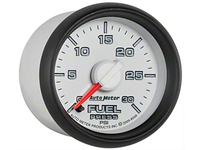 Auto Meter Gen 3 Dodge Factory Match Series 2-1/16-Inch Fuel Pressure Gauge; 0-30 PSI; Digital Stepper Motor (07-09 6.7L RAM 2500)