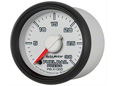 Auto Meter Gen 3 Dodge Factory Match Series 2-1/16-Inch Fuel Rail Pressure Gauge; 0-30K PSI; Digital Stepper Motor (03-06 5.9L RAM 2500)