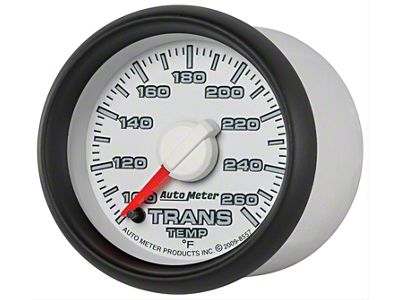 Auto Meter Gen 3 Dodge Factory Match Series 2-1/16-Inch Transmission Temperature Gauge; 100-260 Fahrenheit; Digital Stepper Motor (03-09 RAM 2500)