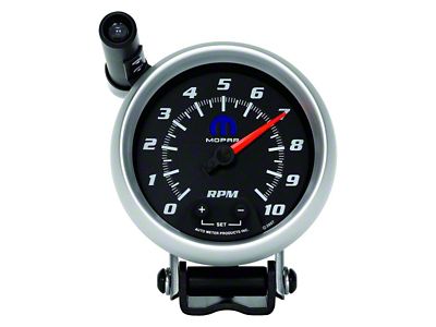 Auto Meter 3-3/4-Inch Pedestal Tachometer with Shift Light and MOPAR Logo; Electrical (Universal; Some Adaptation May Be Required)