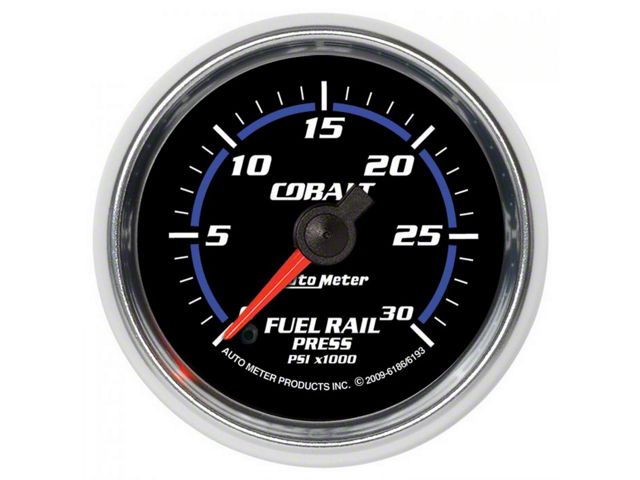 Auto Meter Cobalt 0-30K PSI Fuel Rail Pressure Gauge; Digital Stepper Motor (03-07 5.9L RAM 3500)