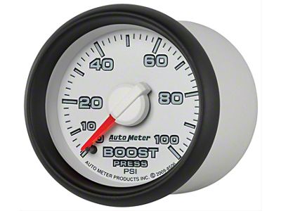 Auto Meter Gen 3 Dodge Factory Match Series 2-1/16-Inch Boost Gauge; 0-100 PSI; Mechanical (03-09 RAM 3500)