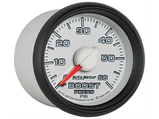 Auto Meter Factory Match Boost Gauge; 0-60 PSI; Mechanical (03-09 RAM 3500)