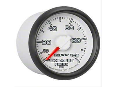 Auto Meter Gen 3 Dodge Factory Match Series 2-1/16-Inch Exhaust Pressure Gauge; 0-100 PSI; Mechanical (03-09 RAM 3500)