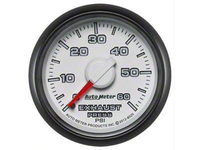 Auto Meter Gen 3 Dodge Factory Match Series 2-1/16-Inch Exhaust Pressure Gauge; 0-60 PSI; Mechanical (03-09 RAM 3500)