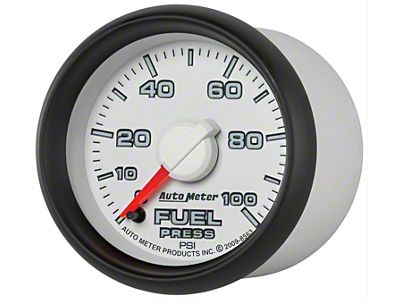 Auto Meter Gen 3 Dodge Factory Match Series 2-1/16-Inch Fuel Pressure Gauge; 0-100 PSI; Digital Stepper Motor (03-09 RAM 3500)