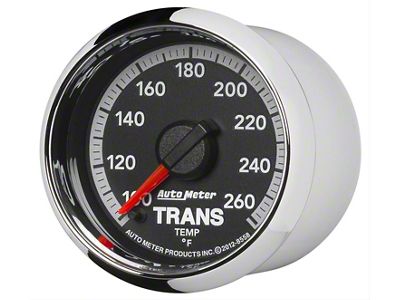 Auto Meter Gen 4 Dodge Factory Match Series 2-1/16-Inch Transmission Temperature Gauge; 100-260 Fahrenheit; Digital Stepper Motor (10-18 RAM 3500)