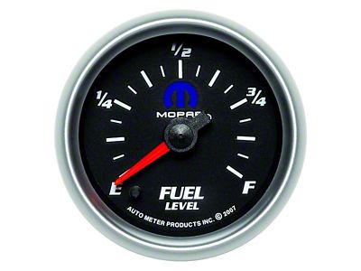 Auto Meter Fuel Level Gauge with MOPAR Logo; Digital Stepper Motor (Universal; Some Adaptation May Be Required)