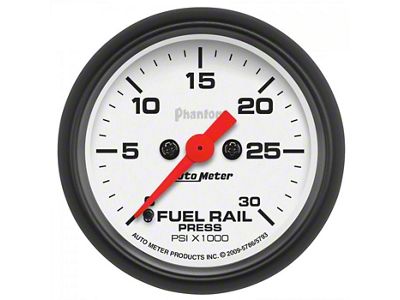 Auto Meter Phantom Series 2-1/16-Inch Fuel Rail Pressure Gauge; 0-30K PSI; Digital Stepper Motor (03-07 5.9L RAM 3500)