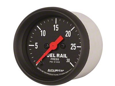 Auto Meter Z-Series 2-1/16-Inch Fuel Rail Pressure Gauge; 0-30K PSI; Digital Stepper Motor (03-07 5.9L RAM 3500)