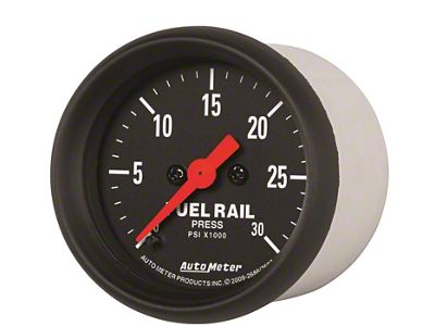 Auto Meter Z-Series 0-30K PSI Fuel Rail Pressure Gauge; Digital Stepper Motor (03-07 5.9L RAM 3500)