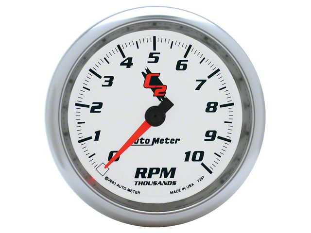 2500 Rpm Auto Meter Sierra 2500 C2 Series 3-3/8-Inch In-Dash Tachometer; 0-10000 ...