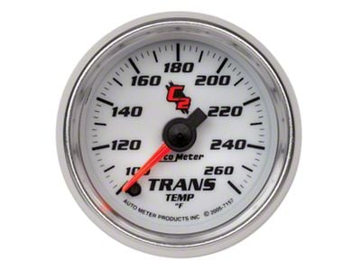 Auto Meter C2 Series 2-1/16-Inch Transmission Temperature; 100-260 Fahrenheit; Digital Stepper Motor (Universal; Some Adaptation May Be Required)