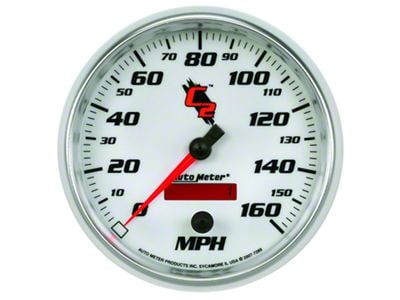Auto Meter C2 Series 5-Inch Programmable Speedometer; 0-160 MPH (Universal; Some Adaptation May Be Required)