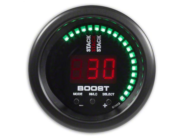 Auto Meter Stack Boost Controller Gauge; Black (Universal; Some Adaptation May Be Required)