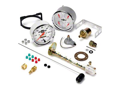 Auto Meter Chevy Vintage Series 5-Inch Quad and Speedometer Gauge Kit (Universal; Some Adaptation May Be Required)