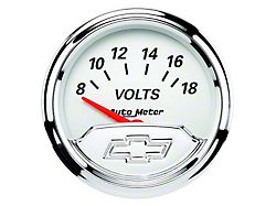Auto Meter Chevy Vintage Series 2-1/16-Inch Voltmeter Gauge; 8-18V (Universal; Some Adaptation May Be Required)