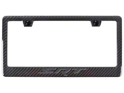 Autogold SRT Carbon Fiber License Plate Frame; Ghost (Universal; Some Adaptation May Be Required)