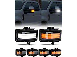 AutoLEDTech LED Mirror Lights; Smoked White/Amber (17-26 F-250 Super Duty)
