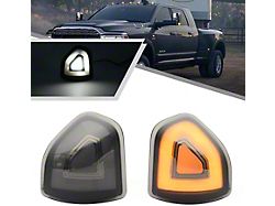 AutoLEDTech LED Towing Mirror Lights; Smoked White/Amber (19-22 RAM 2500)